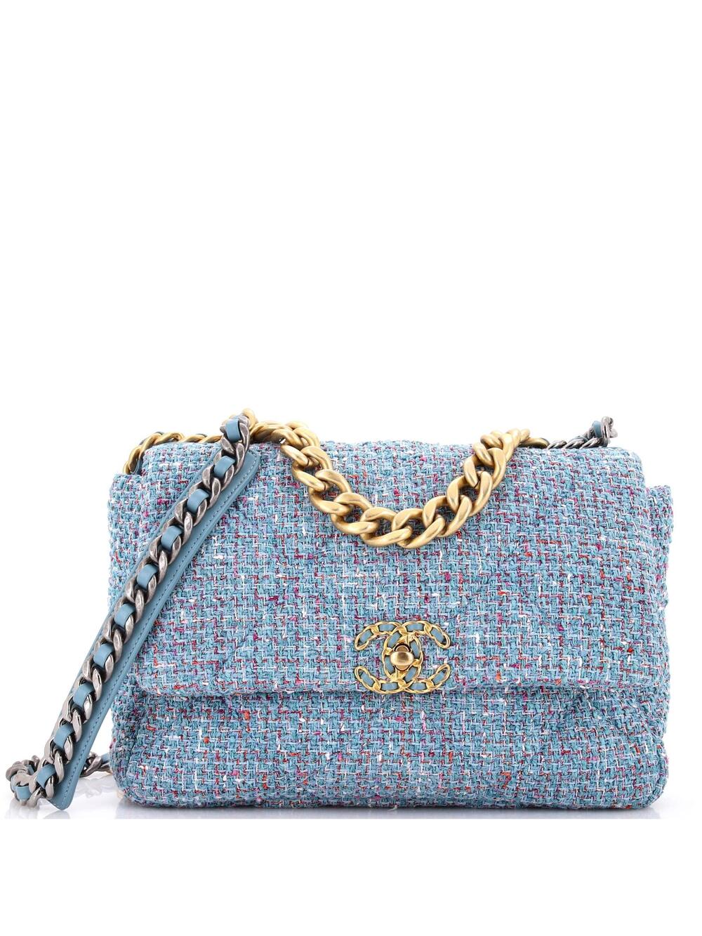 Chanel 19 Flap Bag Quilted Tweed Medium #315221C48B